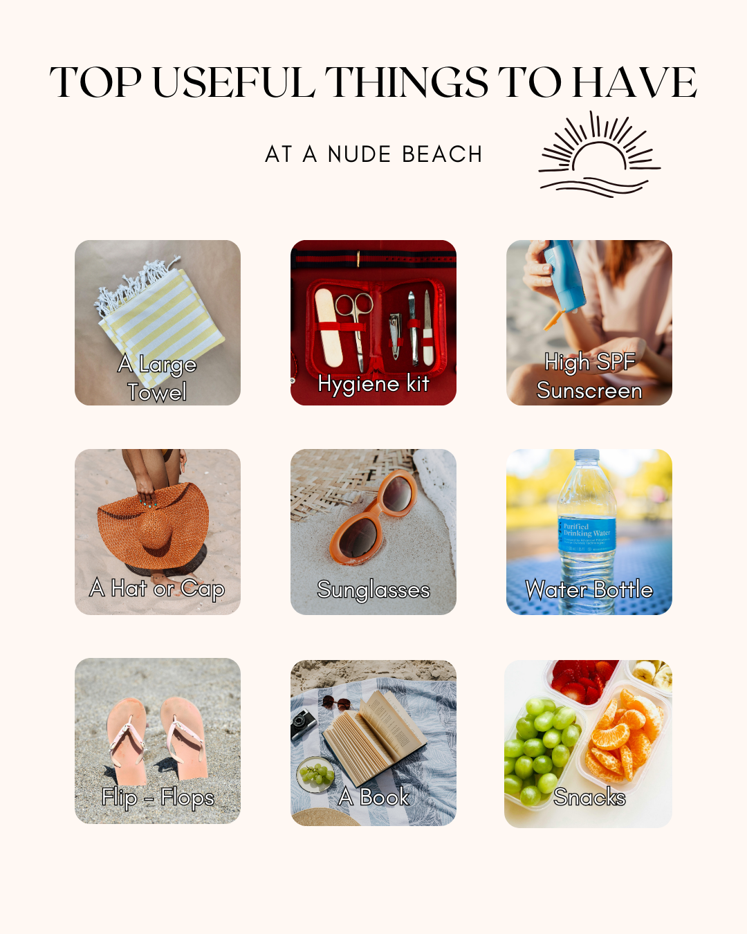 must have at the beach list